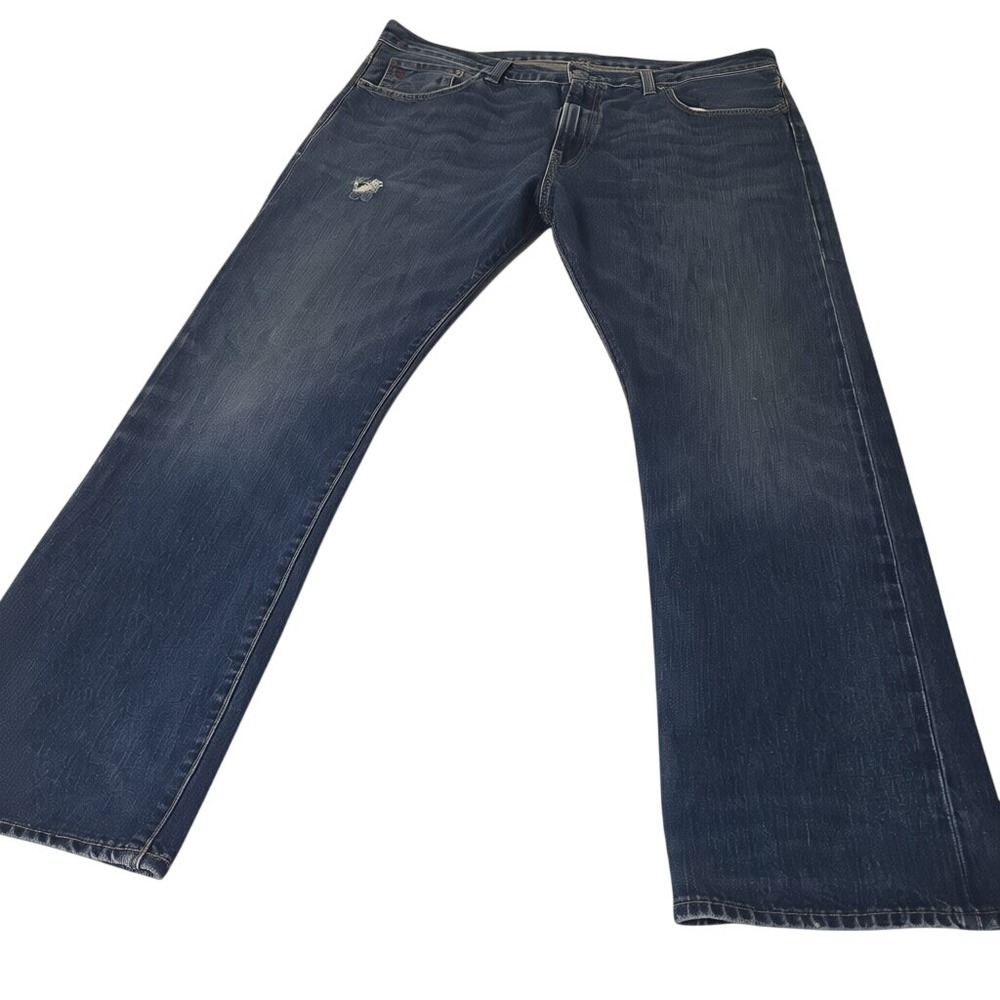 Polo Ralph Lauren Jeans Mens 38x32 Blue Dark Wash Dungarees Straight Leg‎ Denim